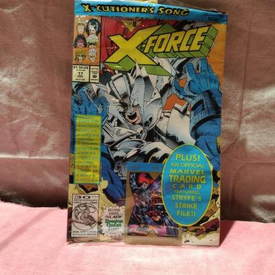 X-FORCE X-CUTIONER'S SONG COMIC BOOK W/TRADING CARD