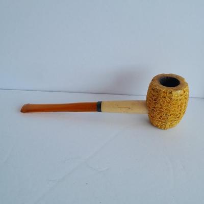 Missouri Corn Cob pipe Meerschaum and Corn Cob pipe with a long stem