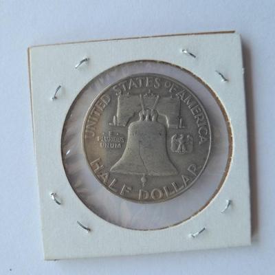 Benjamin Franklin Half Dollar coins 1953, 1954, 1957, and 1960