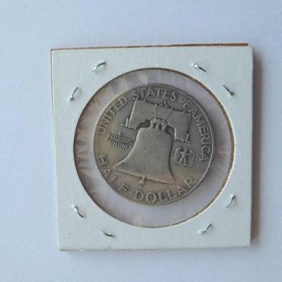 Benjamin Franklin Half Dollar coins 1953, 1954, 1957, and 1960