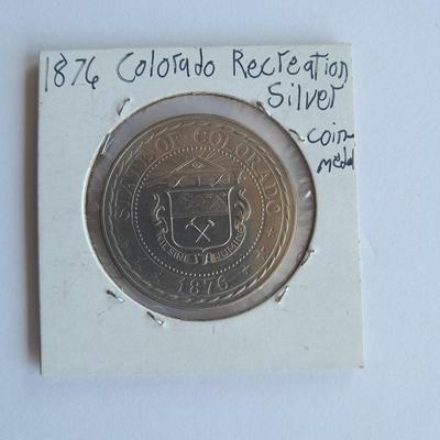 1876 Colorado Recreation Silver coin / Medal