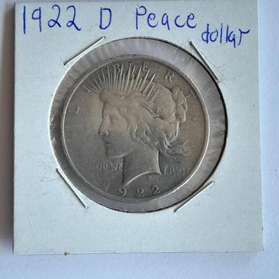 1922 D Peace Dollar