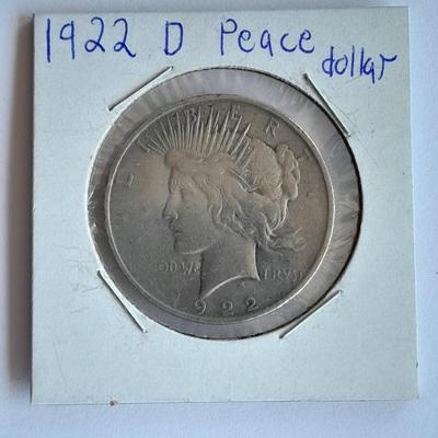1922 D Peace Dollar