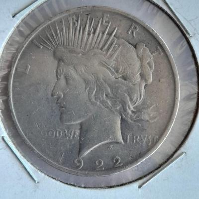 1922 D Peace Dollar