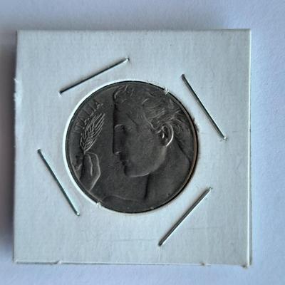 1952 Silver Canada Dollar and 1921 R. Italia Flying Victory Silver coin