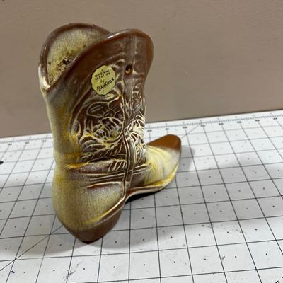 Frankoma Cowboy Boot Planter