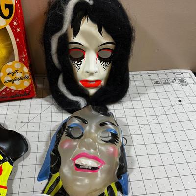 Vintage Masks and Wigs 