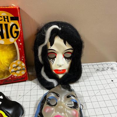 Vintage Masks and Wigs 