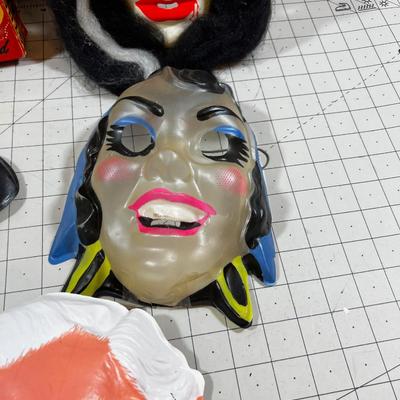 Vintage Masks and Wigs 