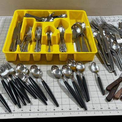FLATWARE  Several Patterns, Black Handles plus many more patterns 