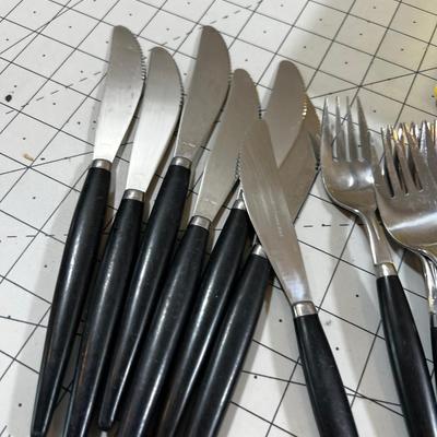 FLATWARE  Several Patterns, Black Handles plus many more patterns 