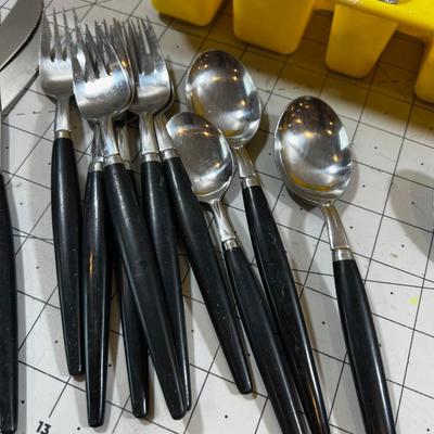 FLATWARE  Several Patterns, Black Handles plus many more patterns 