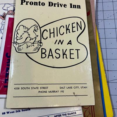 GREAT Collection of Salt Lake City Menus Circa 1950's 