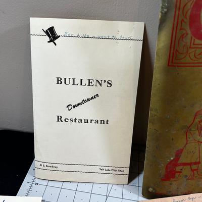 GREAT Collection of Salt Lake City Menus Circa 1950's 