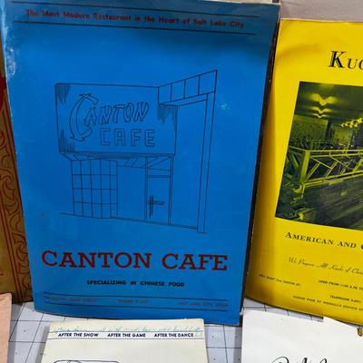 GREAT Collection of Salt Lake City Menus Circa 1950's 