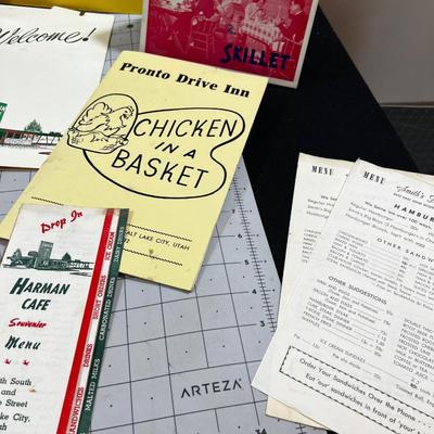GREAT Collection of Salt Lake City Menus Circa 1950's 