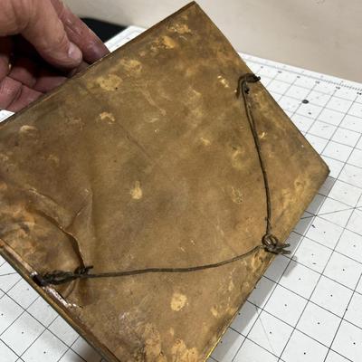 Native American Print under Cracked Glass 