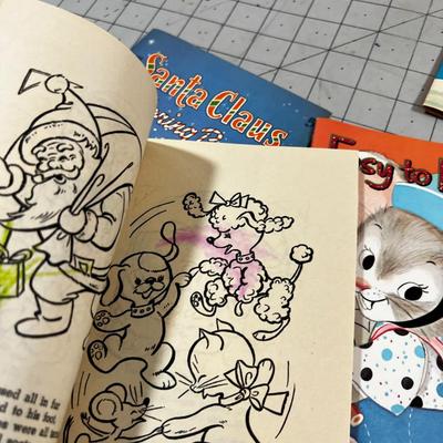Vintage Holiday Coloring Books 