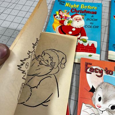 Vintage Holiday Coloring Books 