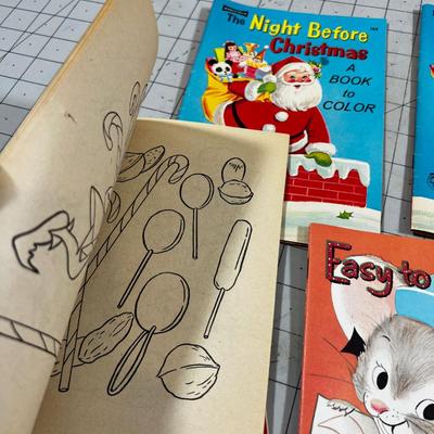 Vintage Holiday Coloring Books 