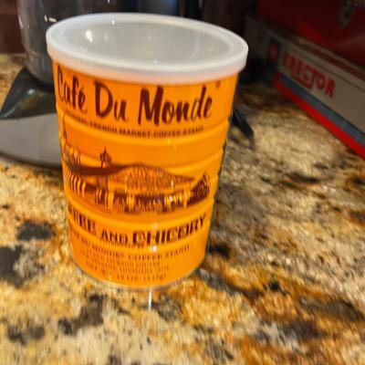 Coffee Pot with Filter and 1/2 Can of Chicory 