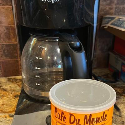 Coffee Pot with Filter and 1/2 Can of Chicory 