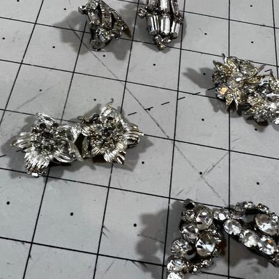 4 Beautiful pair of Rhinestone EARRINGS.