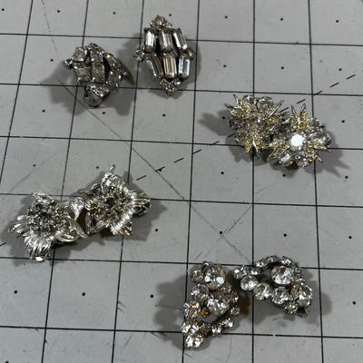 4 Beautiful pair of Rhinestone EARRINGS.