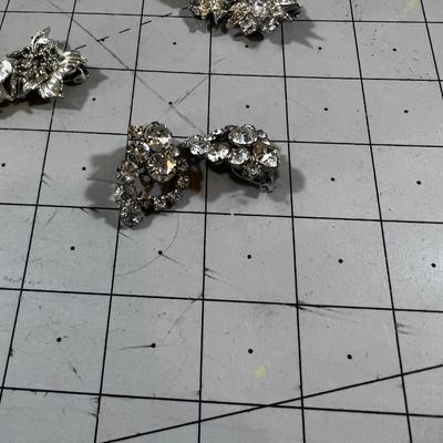 4 Beautiful pair of Rhinestone EARRINGS.
