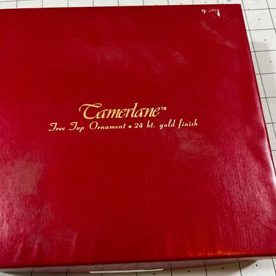 Merry Christmas 24 K Gold Finish - Tree Topper 