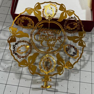 Merry Christmas 24 K Gold Finish - Tree Topper 