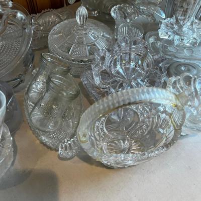 ALL THE CLEAR GLASS, Crystal and Serving LOVELY!!! 