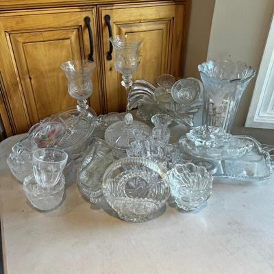 ALL THE CLEAR GLASS, Crystal and Serving LOVELY!!! 
