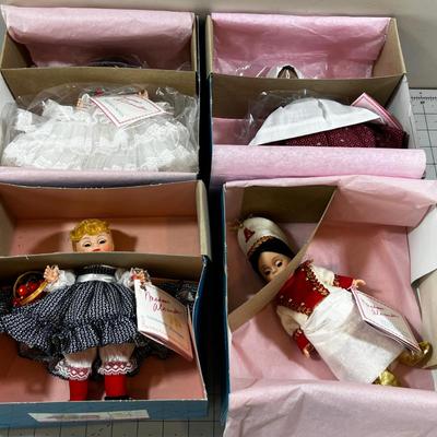 Madam Alexander Dolls (4) 8 " Tall: Scarlet, Prissy, Nancy Dawson and Majorette in the box. 