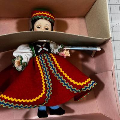 Madam Alexander Country Dolls (4) 8 " Tall: Germany, Portugal, Czechoslovakia, Ibiza    NEW in the box. 