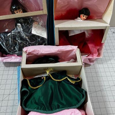 (3)  12" Madam Alexander 12" Scarlet Ohara Dolls 