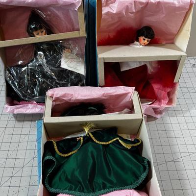 (3)  12" Madam Alexander 12" Scarlet Ohara Dolls 