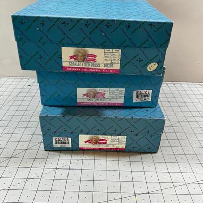 (3)  12" Madam Alexander 12" Scarlet Ohara Dolls 