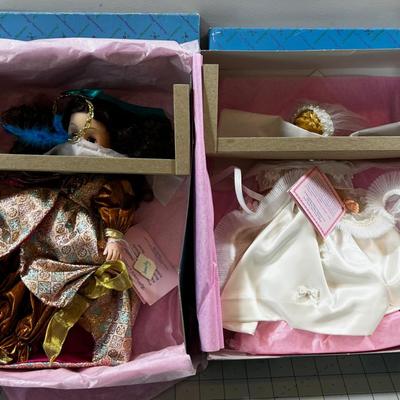 (2)  12" Madam Alexander 12"  Dolls BRIDE & BEAUTY 