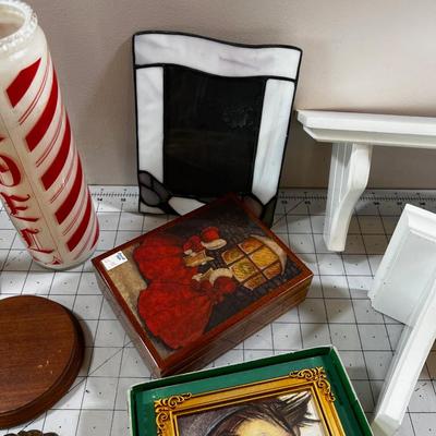 Decorative Item: Noel Candle, Music Box,  Frames, Plus Musical Framed Hummel