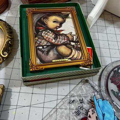Decorative Item: Noel Candle, Music Box,  Frames, Plus Musical Framed Hummel