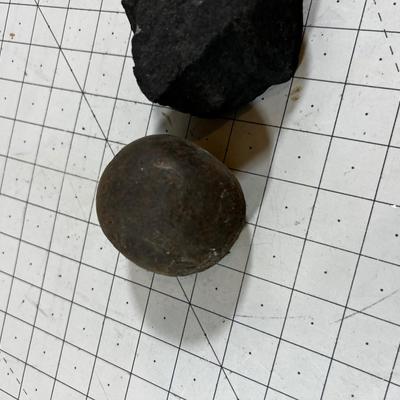 Iron Ball and Chunk of Lead Ore? 