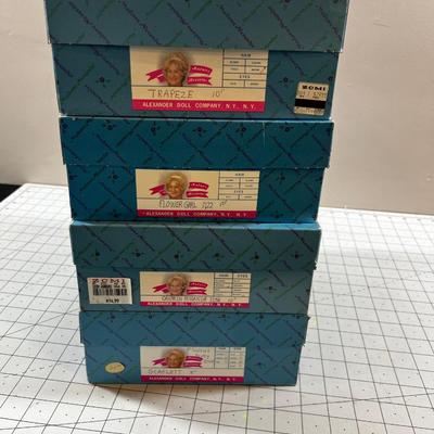 (4) Madam  Alexander Dolls 10" Carmen Maranda, Trapeze, Flower Girls, Scarlet