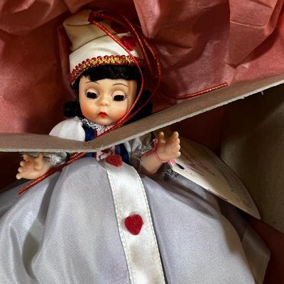 4- MADAME Alexander Dolls 8": Polly Flinders, Miss Muffet, Little Maid and Queen of Hearts.