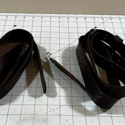 2 Military Style Leather Slings 