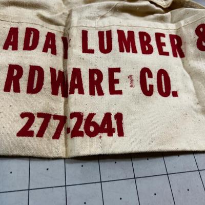 (2) Vintage Nail Aprons: Holladay and Cook Lumber 