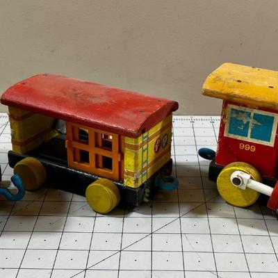 Fisher Price Huffy Puffy WOOD String Pulled Train