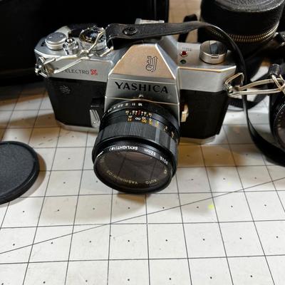 Yashika 35 mm Camera with 3 lenses