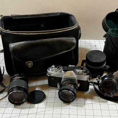Yashika 35 mm Camera with 3 lenses