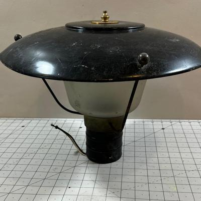 Vintage Outdoor Light Post Fixture, GLASS